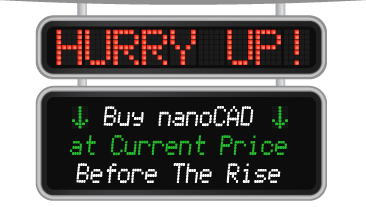 nanoCAD 25 arrive – Dernière chance d’acheter au prix actuel !
